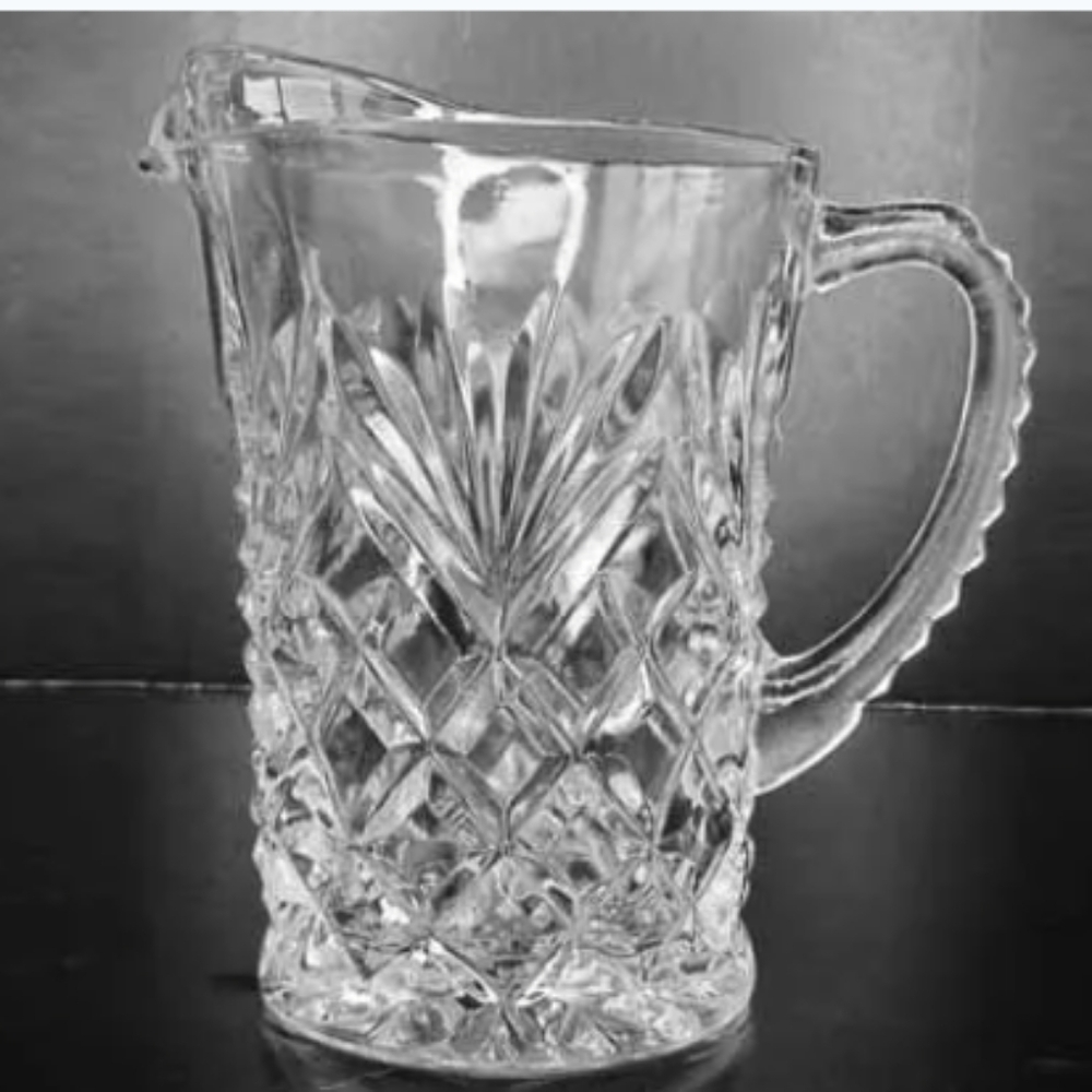 Vintage 60s, Pineapple Glass Pitcher, EUC